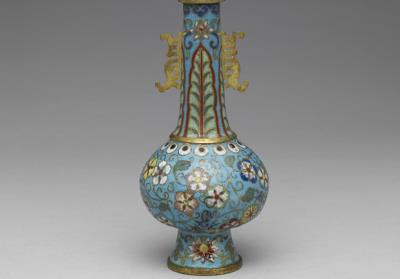 图片[3]-Copper vase in cloisonne enamels, Qing dynasty (1644-1911)-China Archive